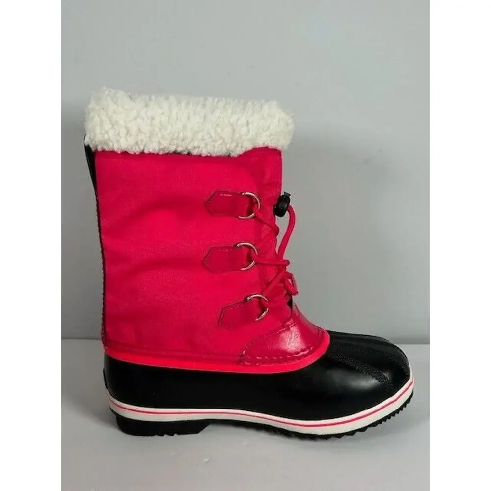 Sorel YOOT‎ PAC Nylon Waterproof Winter Boots Insulated Bright Rose Youth Size 6